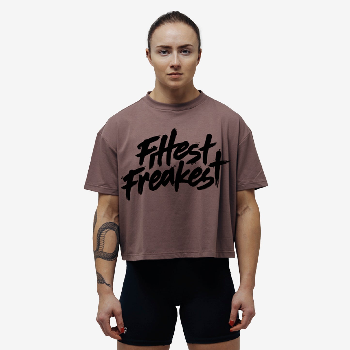 Crop Top Oversize Fittest Freakest - Mulher