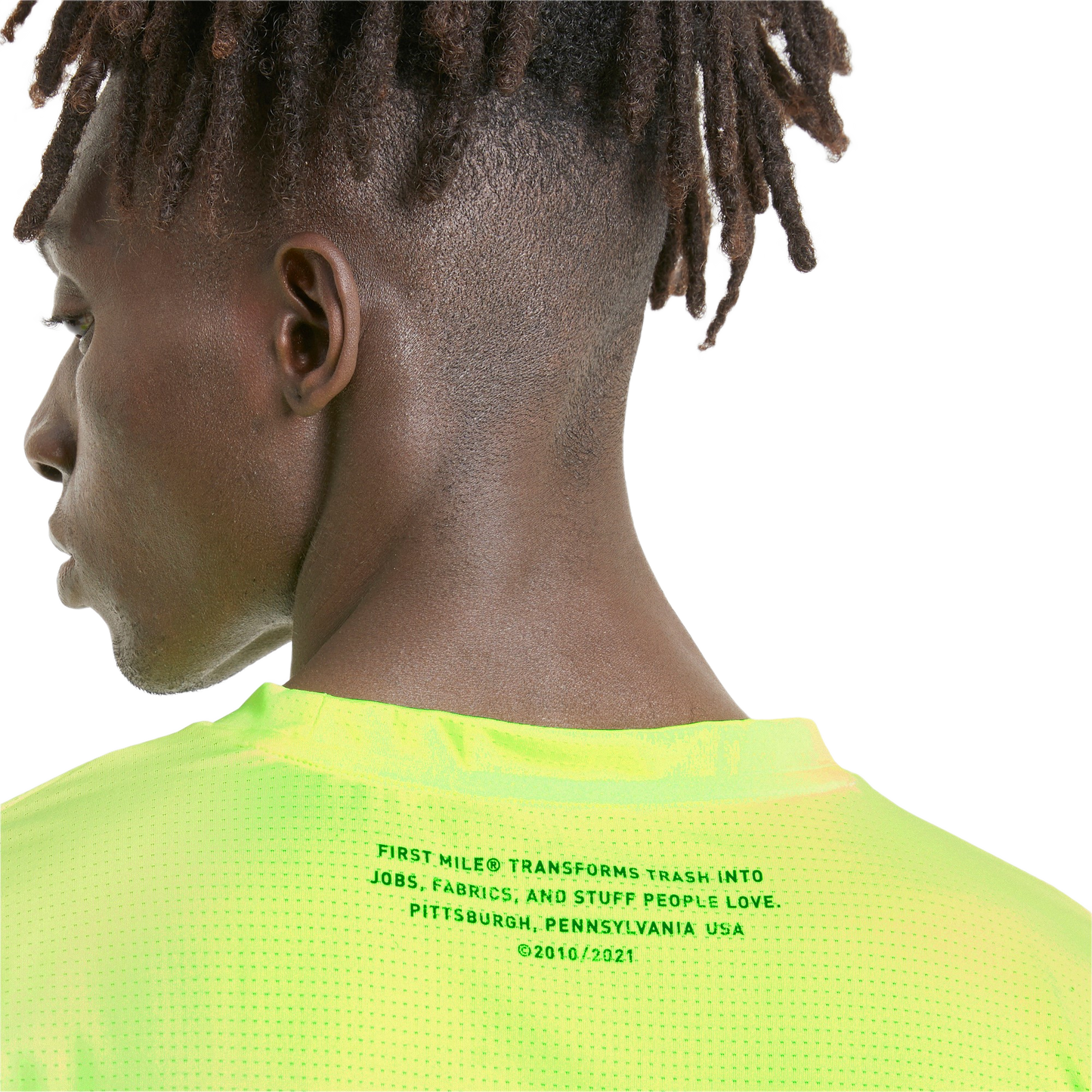 PUMA TRAIN FIRST MILE SS TEE YELLOW ALERT 520158-30