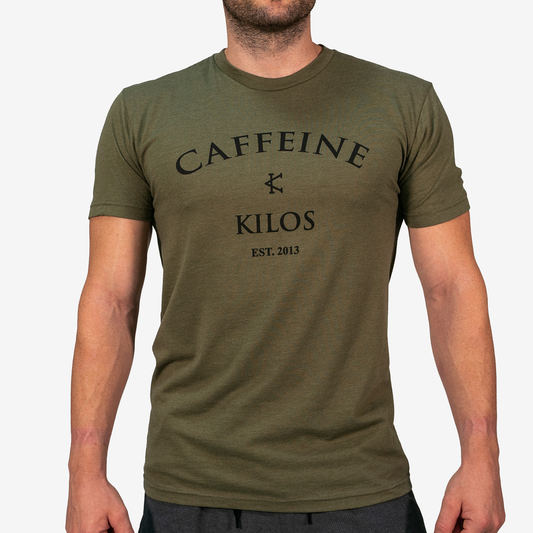 CAFFEINE & KILOS T-SHIRT CKLOGOVerdeM