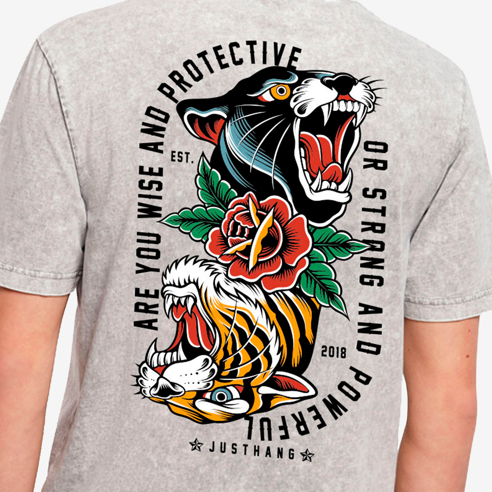 JUSTHANG OVERSIZE MEN'S T-SHIRT JUSSTSH-PANTIGER