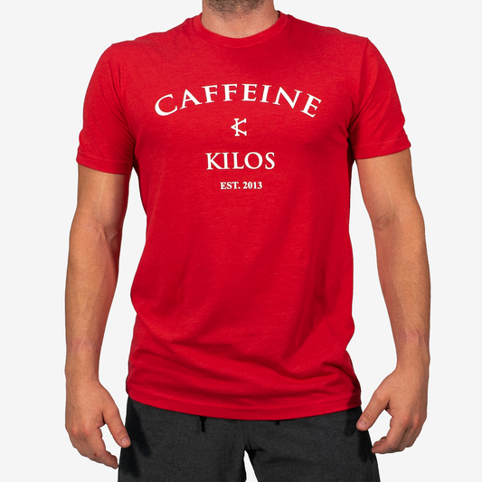 CAFFEINE & KILOS T-SHIRT CK-LOGO-Rojo
