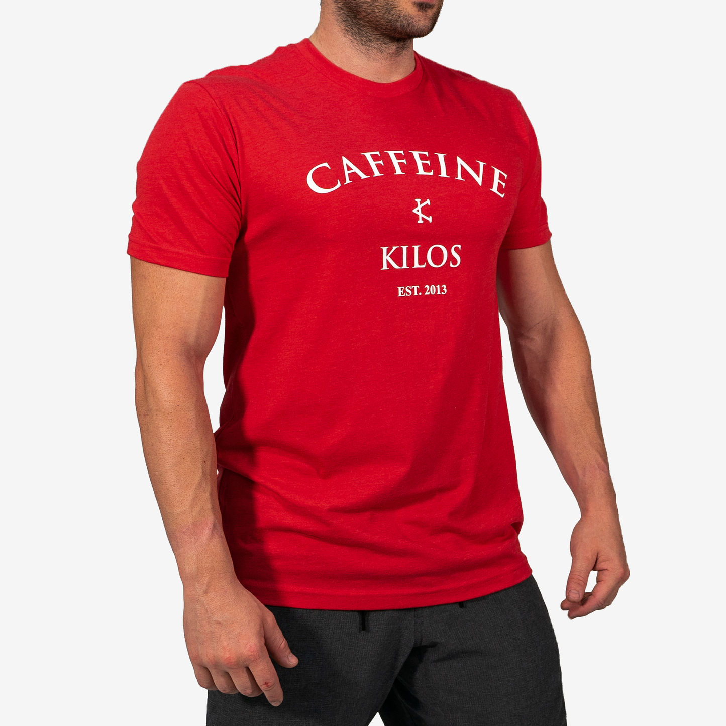 CAFFEINE & KILOS T-SHIRT CK-LOGO-Rojo