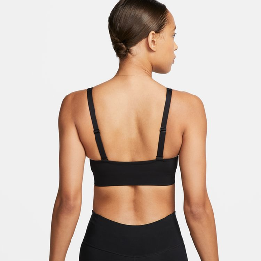 NIKE DRI-FIT INDY TOP PLUNGE CUTOUT- MEDIUM IMPACT DV9837-010