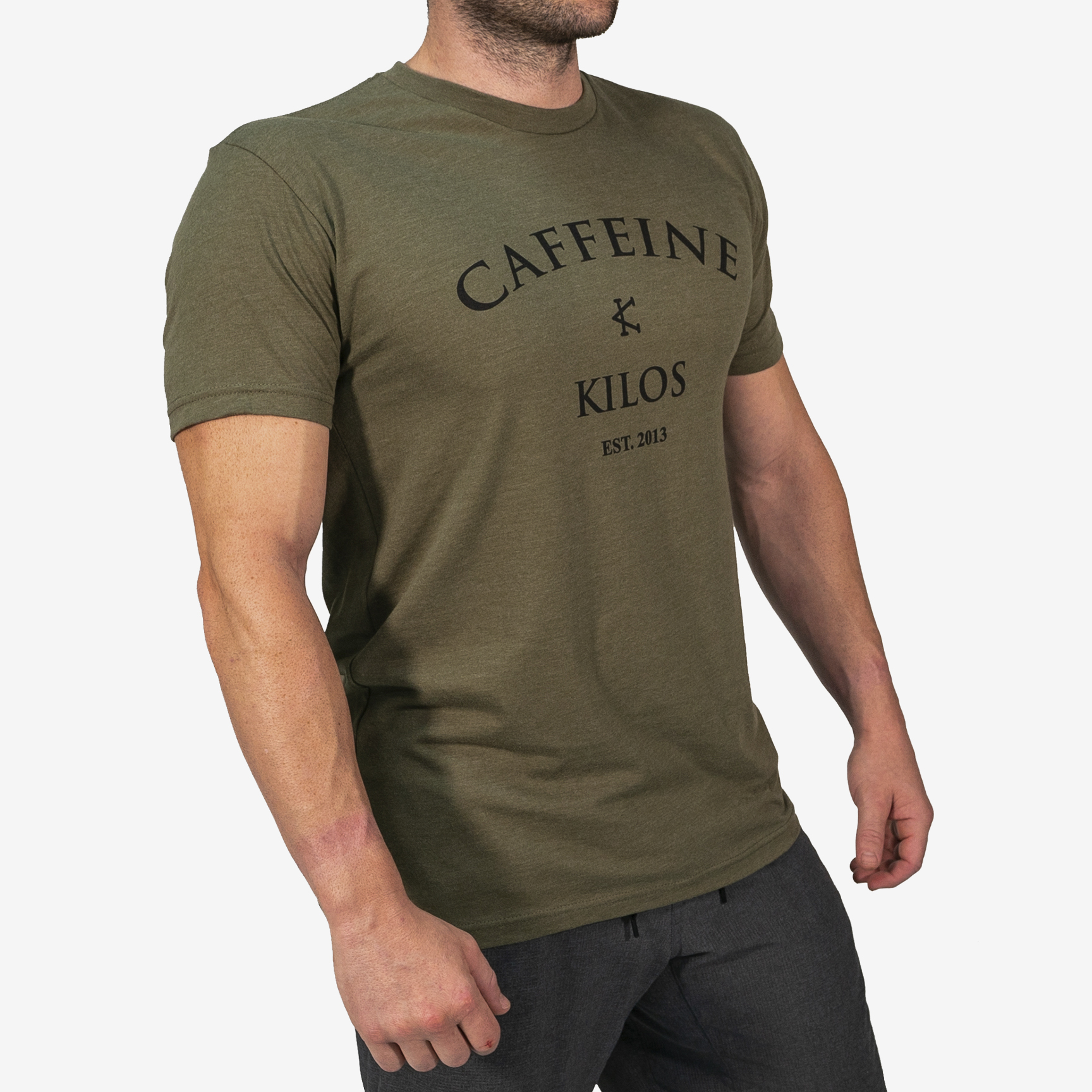 CAFFEINE & KILOS T-SHIRT CKLOGOVerdeM
