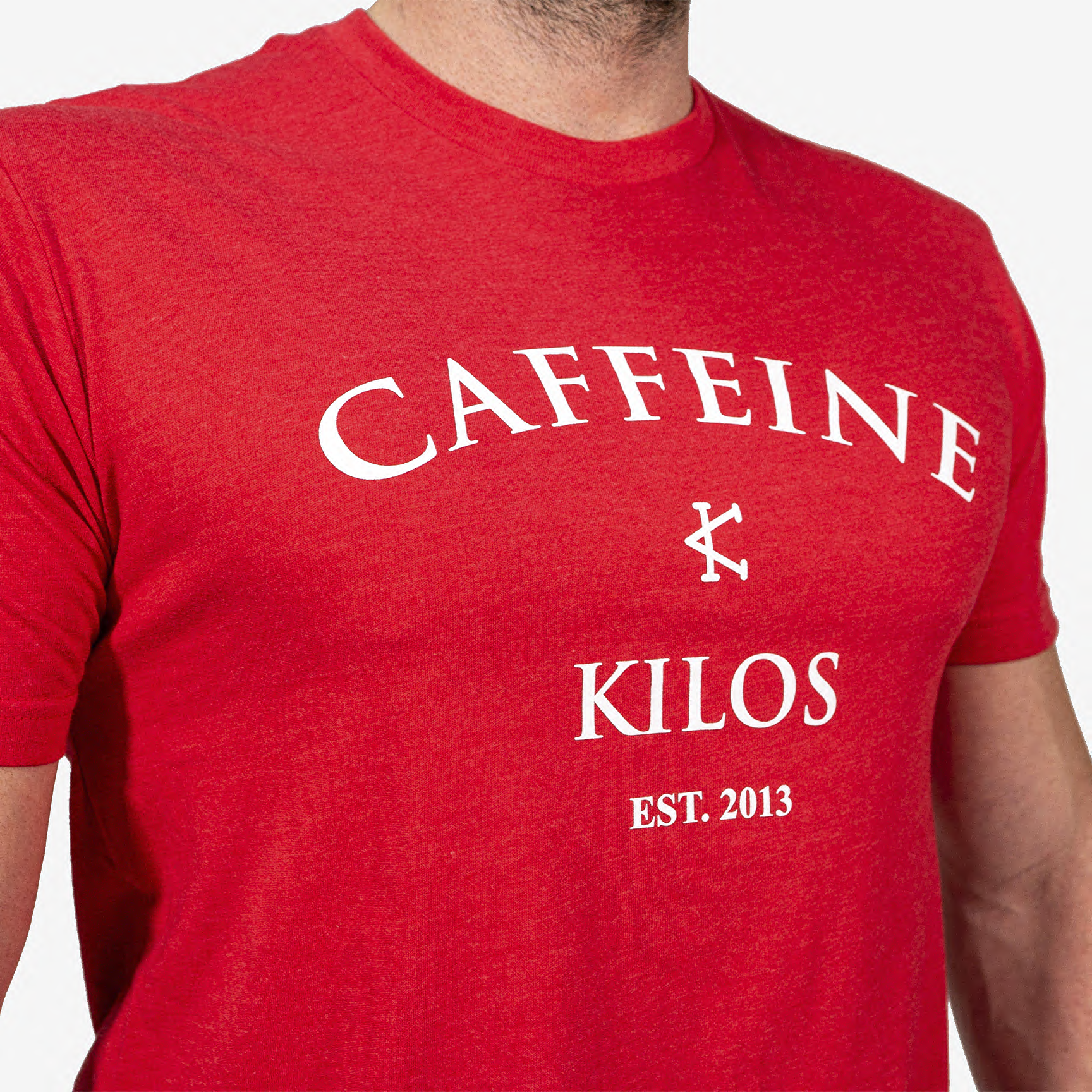 CAFFEINE & KILOS T-SHIRT CK-LOGO-Rojo