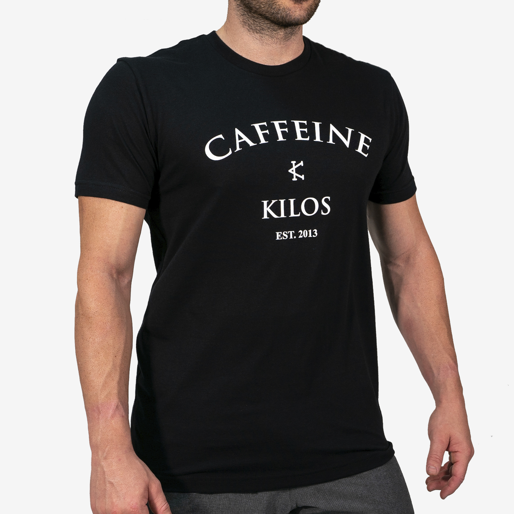 CAFFEINE & KILOS T-SHIRT CKLOGONegroXL