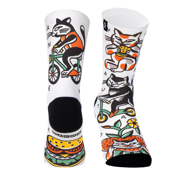 BACO SOCKSA CATS PACIFIC & CO SOCKS BACOACATS-MULTICOLOR