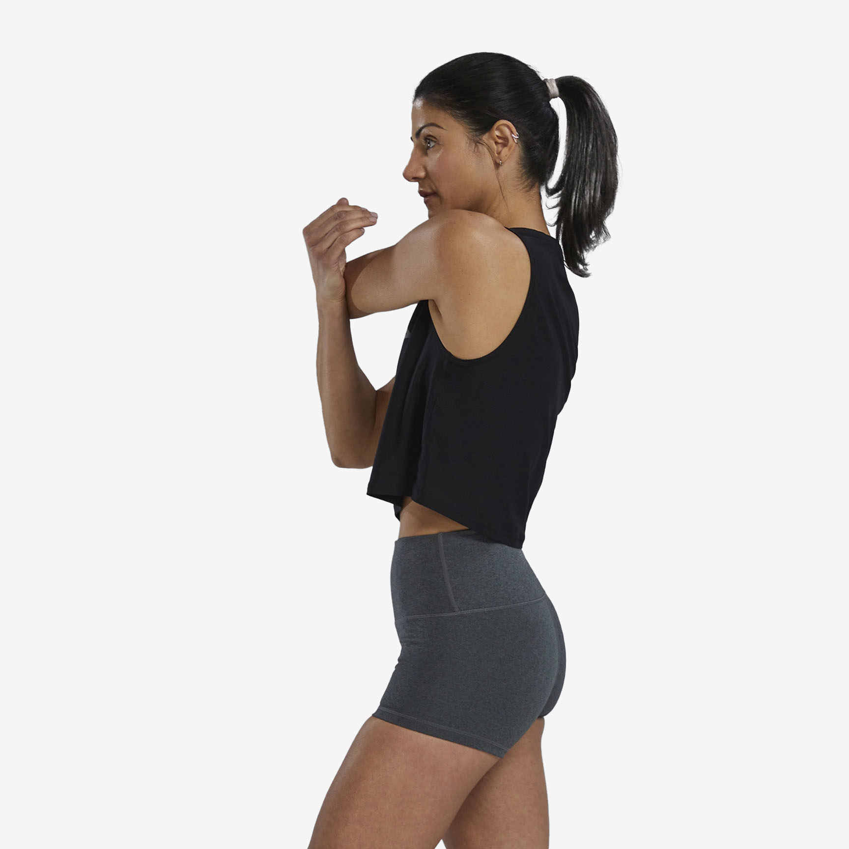 TYR AirTec Cropped Tank Top T39000-BLACK