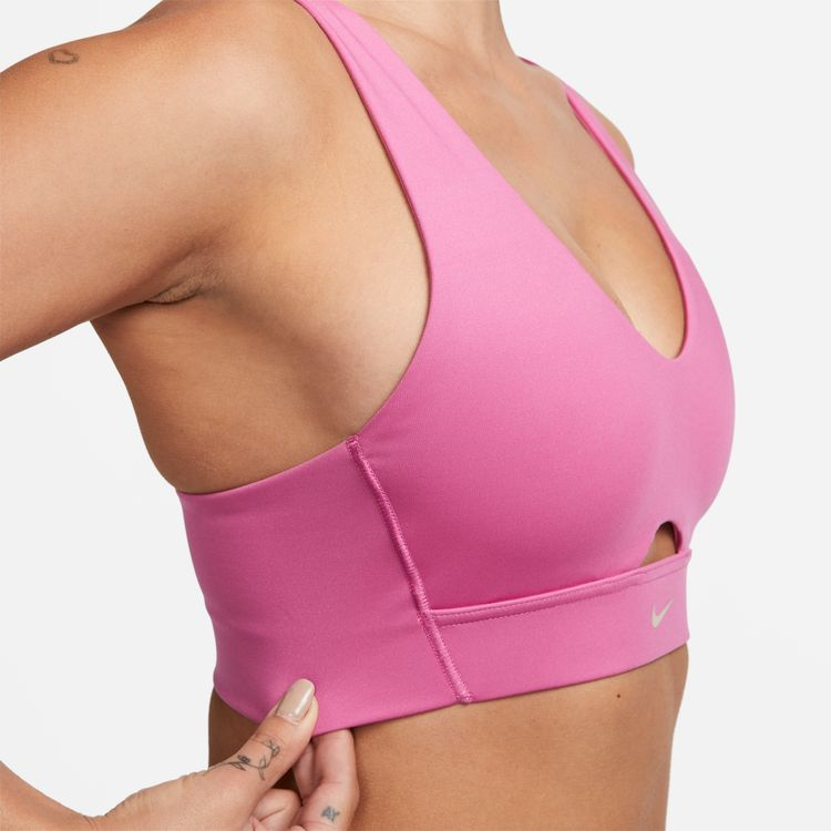 NIKE DRI-FIT INDY TOP PLUNGE CUTOUT- MEDIUM IMPACT DV9837-665