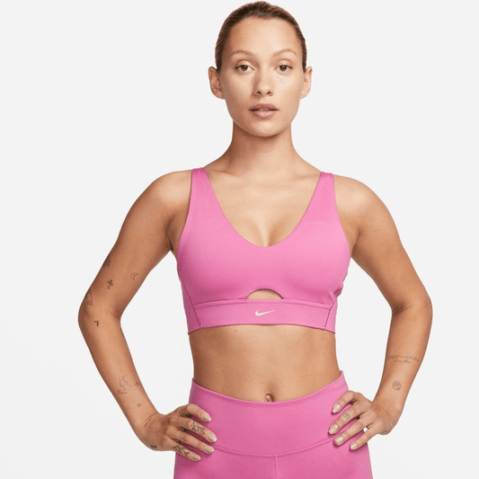NIKE DRI-FIT INDY TOP PLUNGE CUTOUT- MEDIUM IMPACT DV9837-665